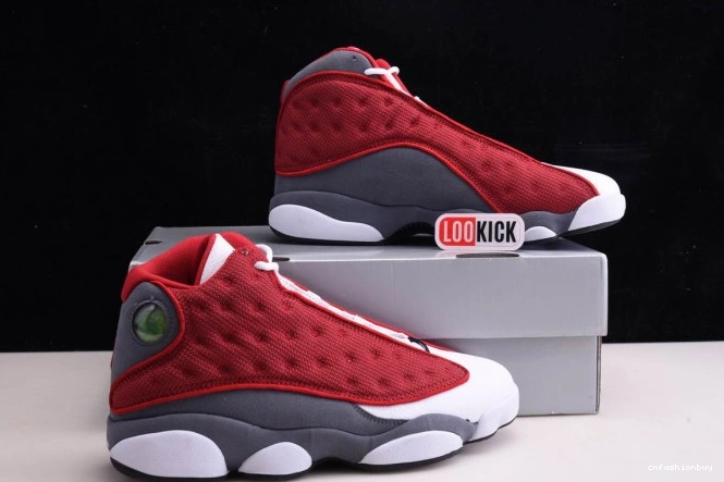 Retro Jordan Red Air Flint 414571-600 13 Grey Gym 1026